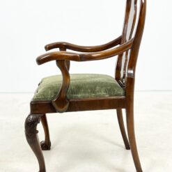 Chippendale stiliaus riešutmedžio krėslai su veliūru 2 vnt. kompl. 59x61x100 cm, 48 cm