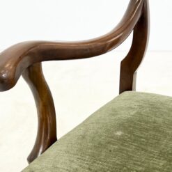 Chippendale stiliaus riešutmedžio krėslai su veliūru 2 vnt. kompl. 59x61x100 cm, 48 cm