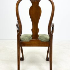 Chippendale stiliaus riešutmedžio krėslai su veliūru 2 vnt. kompl. 59x61x100 cm, 48 cm