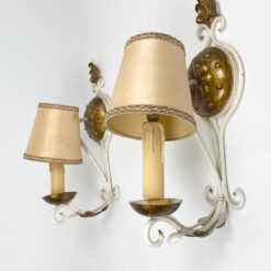 Metaliniai sieniniai šviestuvai tekstilės gaubtais 2 vnt. kompl. 19x12x36 cm