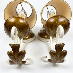 Metaliniai sieniniai šviestuvai tekstilės gaubtais 2 vnt. kompl. 19x12x36 cm