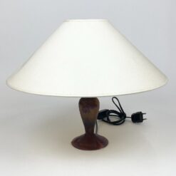 Stalinis stiklinis šviestuvas šviesiu tekstilės gaubtu 41x41x33 cm