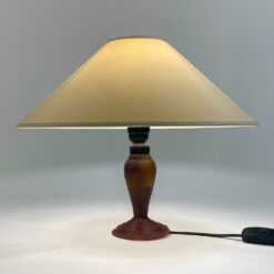 Stalinis stiklinis šviestuvas šviesiu tekstilės gaubtu 41x41x33 cm