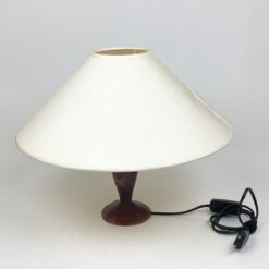 Stalinis stiklinis šviestuvas šviesiu tekstilės gaubtu 41x41x33 cm