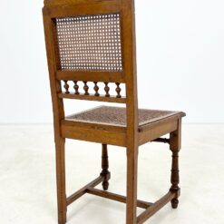 Ąžuolinės drožinėtos kėdės su ratanu 8 vnt. kompl. 47×47,5×97,5 cm, 47 cm