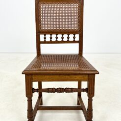 Ąžuolinės drožinėtos kėdės su ratanu 8 vnt. kompl. 47×47,5×97,5 cm, 47 cm