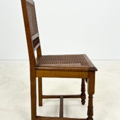 Ąžuolinės drožinėtos kėdės su ratanu 8 vnt. kompl. 47×47,5×97,5 cm, 47 cm