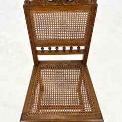 Ąžuolinės drožinėtos kėdės su ratanu 8 vnt. kompl. 47×47,5×97,5 cm, 47 cm