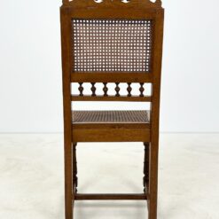 Ąžuolinės drožinėtos kėdės su ratanu 8 vnt. kompl. 47×47,5×97,5 cm, 47 cm