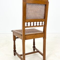 Ąžuolinės drožinėtos kėdės su ratanu 8 vnt. kompl. 47×47,5×97,5 cm, 47 cm