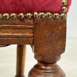 Gotikinio stiliaus drožinėtos riešutmedžio kėdės su gobelenu 3 vnt. kompl. 48x49x116 cm, 48 cm