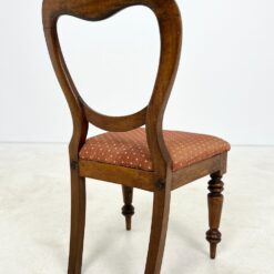 Angliško stiliaus raudonmedžio kėdės su gobelenu 6 vnt. komplektas 49x45x88 cm, 45 cm