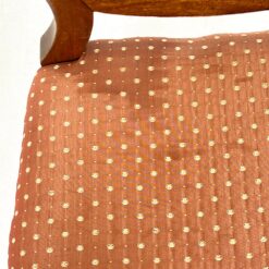 Angliško stiliaus raudonmedžio kėdės su gobelenu 6 vnt. komplektas 49x45x88 cm, 45 cm