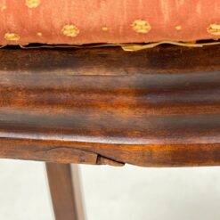 Angliško stiliaus raudonmedžio kėdės su gobelenu 6 vnt. komplektas 49x45x88 cm, 45 cm