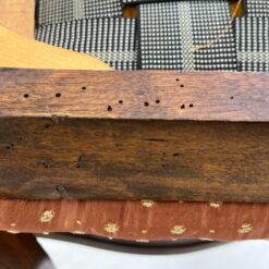 Angliško stiliaus raudonmedžio kėdės su gobelenu 6 vnt. komplektas 49x45x88 cm, 45 cm