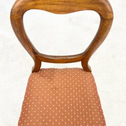 Angliško stiliaus raudonmedžio kėdės su gobelenu 6 vnt. komplektas 49x45x88 cm, 45 cm