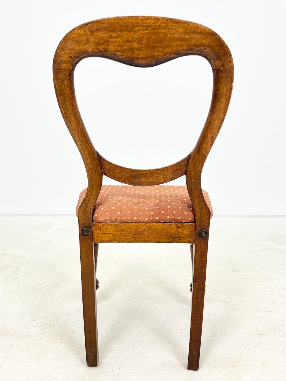 DR0245-kedes-8 Angliško stiliaus raudonmedžio kėdės su gobelenu 6 vnt. komplektas 49x45x88 cm, 45 cm