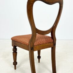 Angliško stiliaus raudonmedžio kėdės su gobelenu 6 vnt. komplektas 49x45x88 cm, 45 cm