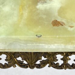 Žalvarinis staliukas su onikso stalviršiumi 51x99x42,5 cm