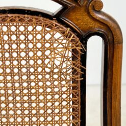 Drožinėtos riešutmedžio kėdės su ratanu 6 vnt. kompl. 50x46x105 cm, 47 cm