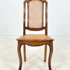 Drožinėtos riešutmedžio kėdės su ratanu 6 vnt. kompl. 50x46x105 cm, 47 cm