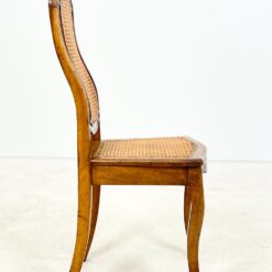 Drožinėtos riešutmedžio kėdės su ratanu 6 vnt. kompl. 50x46x105 cm, 47 cm