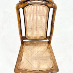 Drožinėtos riešutmedžio kėdės su ratanu 6 vnt. kompl. 50x46x105 cm, 47 cm