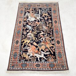 Šilkinis rankų darbo kilimas 152x90x0,5 cm