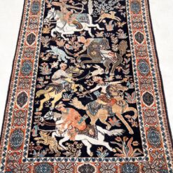 Šilkinis rankų darbo kilimas 152x90x0,5 cm