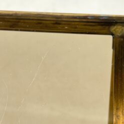 Kvadratinis žalvarinis staliukas tamsinto stiklo stalviršiumi 51x51x40 cm