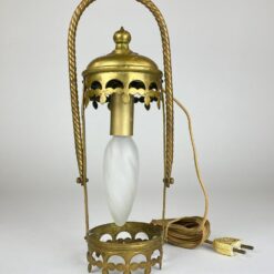 Pastatomas arba pakabinamas žalvarinis šviestuvas iš bažnytinio žibinto 8,5x11x30 cm