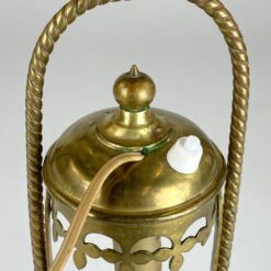 Pastatomas arba pakabinamas žalvarinis šviestuvas iš bažnytinio žibinto 8,5x11x30 cm