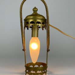 Pastatomas arba pakabinamas žalvarinis šviestuvas iš bažnytinio žibinto 8,5x11x30 cm