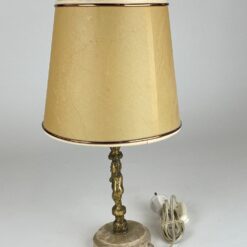 Stalinis žalvarinis akmens pagrindo šviestuvas su angelo figūrėle 21x21x37 cm