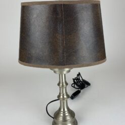 Stalinis metalinis šviestuvas eko odos gaubtu 16x27x39,5 cm