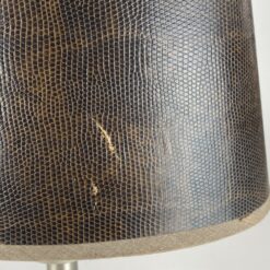 Stalinis metalinis šviestuvas eko odos gaubtu 16x27x39,5 cm