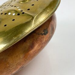 Varinis lovos šildytuvas su žalvariniu dangčiu ir medine rankena 78x23x12 cm