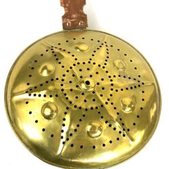 Varinis lovos šildytuvas su žalvariniu dangčiu ir medine rankena 78x23x12 cm