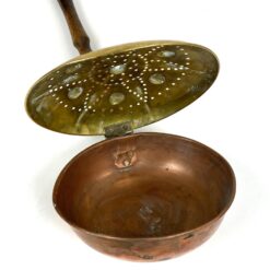 Varinis lovos šildytuvas su žalvariniu dangčiu ir medine rankena 78x23x12 cm