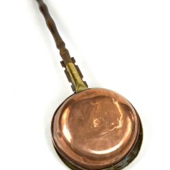 Varinis lovos šildytuvas su žalvariniu dangčiu ir medine rankena 78x23x12 cm