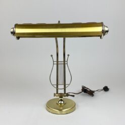 Stalinis reguliuojamas metalinis šviestuvas su lyros figūra 29x39x44 cm