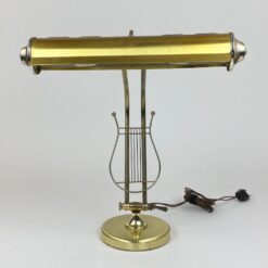 Stalinis reguliuojamas metalinis šviestuvas su lyros figūra 29x39x44 cm