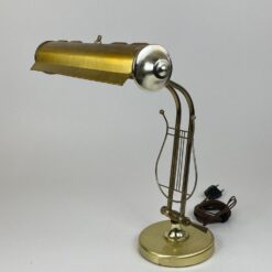 Stalinis reguliuojamas metalinis šviestuvas su lyros figūra 29x39x44 cm