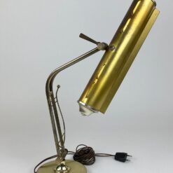 Stalinis reguliuojamas metalinis šviestuvas su lyros figūra 29x39x44 cm