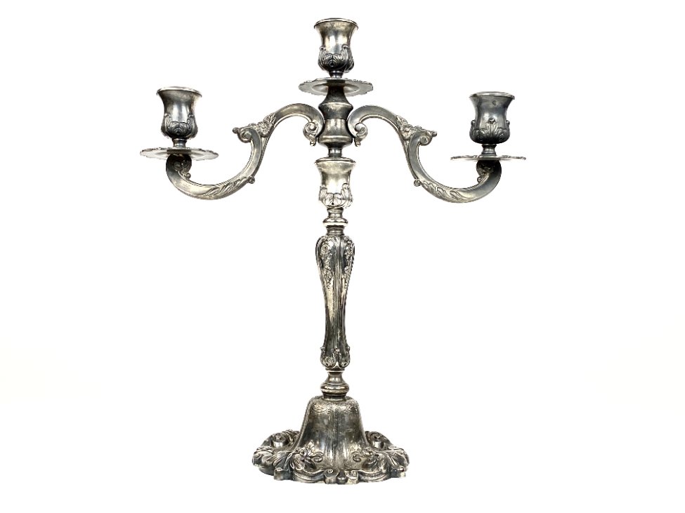 DR0273-zvakides-2 Metalinė trijų šakų žvakidė 16x40x46 cm