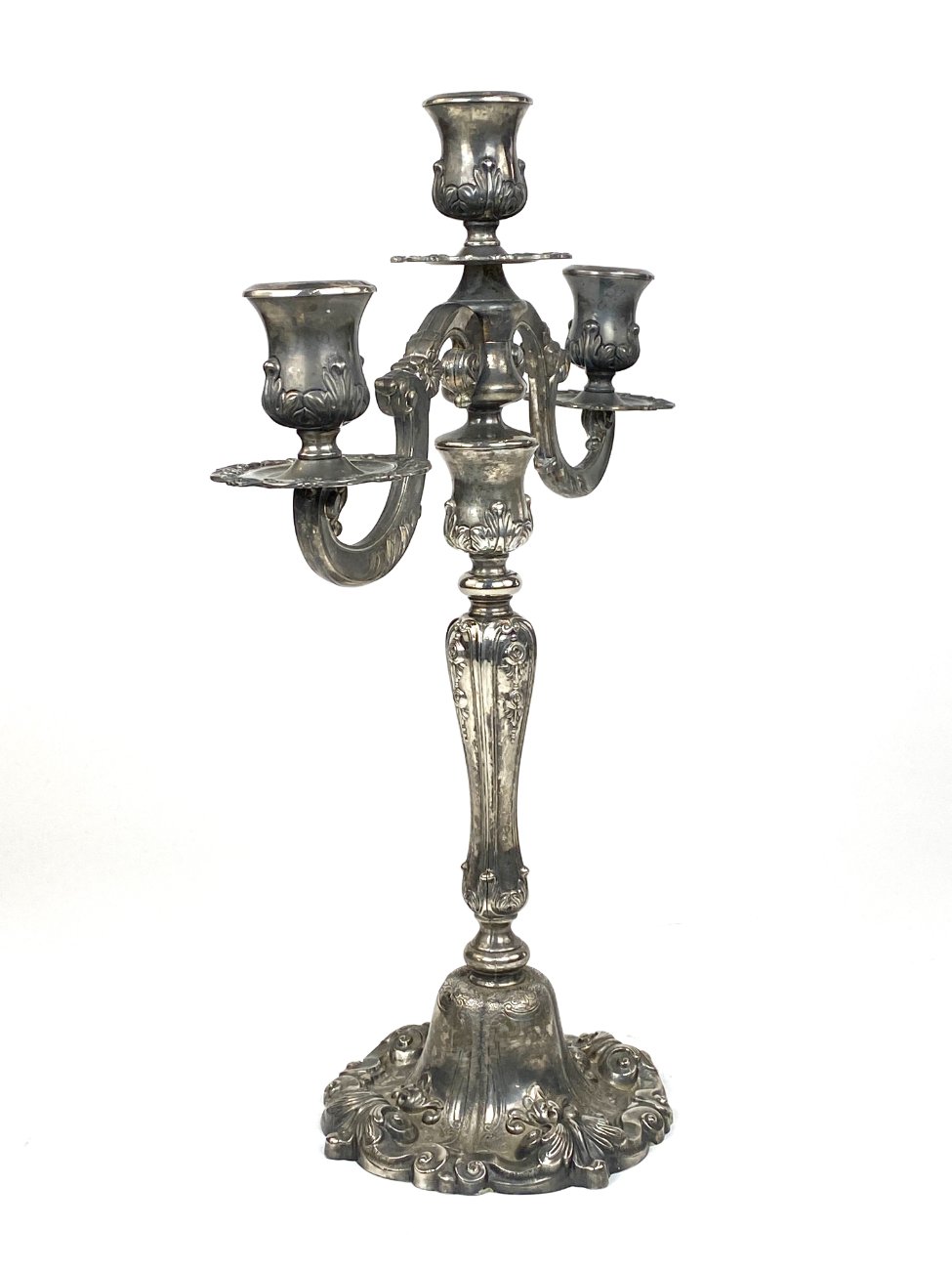 DR0273-zvakides-3 Metalinė trijų šakų žvakidė 16x40x46 cm