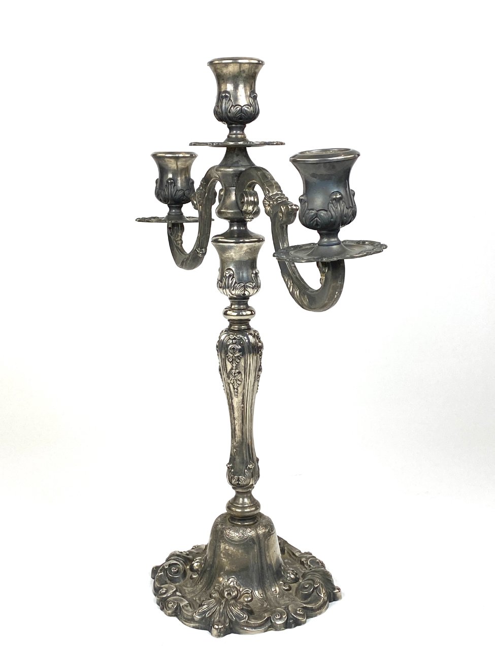 DR0273-zvakides-4 Metalinė trijų šakų žvakidė 16x40x46 cm