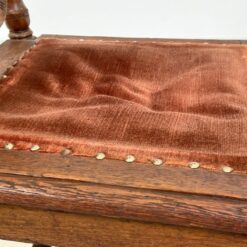 Senovinės drožinėtos ąžuolinės kėdės restauracijai 6 vnt. kompl. 54x51x107,5 cm, 45 cm