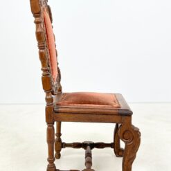 Senovinės drožinėtos ąžuolinės kėdės restauracijai 6 vnt. kompl. 54x51x107,5 cm, 45 cm