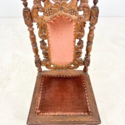 Senovinės drožinėtos ąžuolinės kėdės restauracijai 6 vnt. kompl. 54x51x107,5 cm, 45 cm